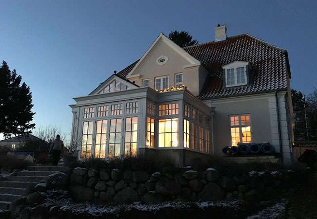 Orangeri i forlængelse af hus Orangeri i forlængelse af hus