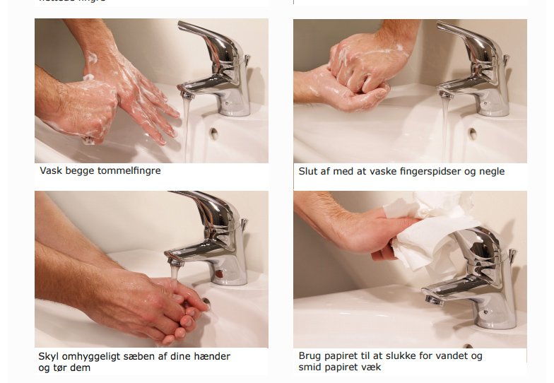 Sådan vasker hænder rigtigt