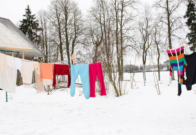 tørre tøj i frostvejr