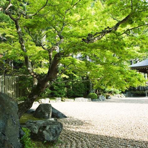 Stein og sand: I den japanske hagen er det symboler på hav og øyer.