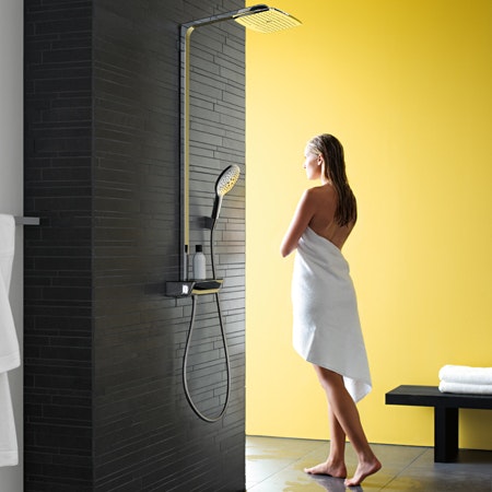 Den nye dusjen, Raindance Select, fra Hansgrohe er et dusjsystem som kombinerer hodedusj, hånddusj og termostat i étt,