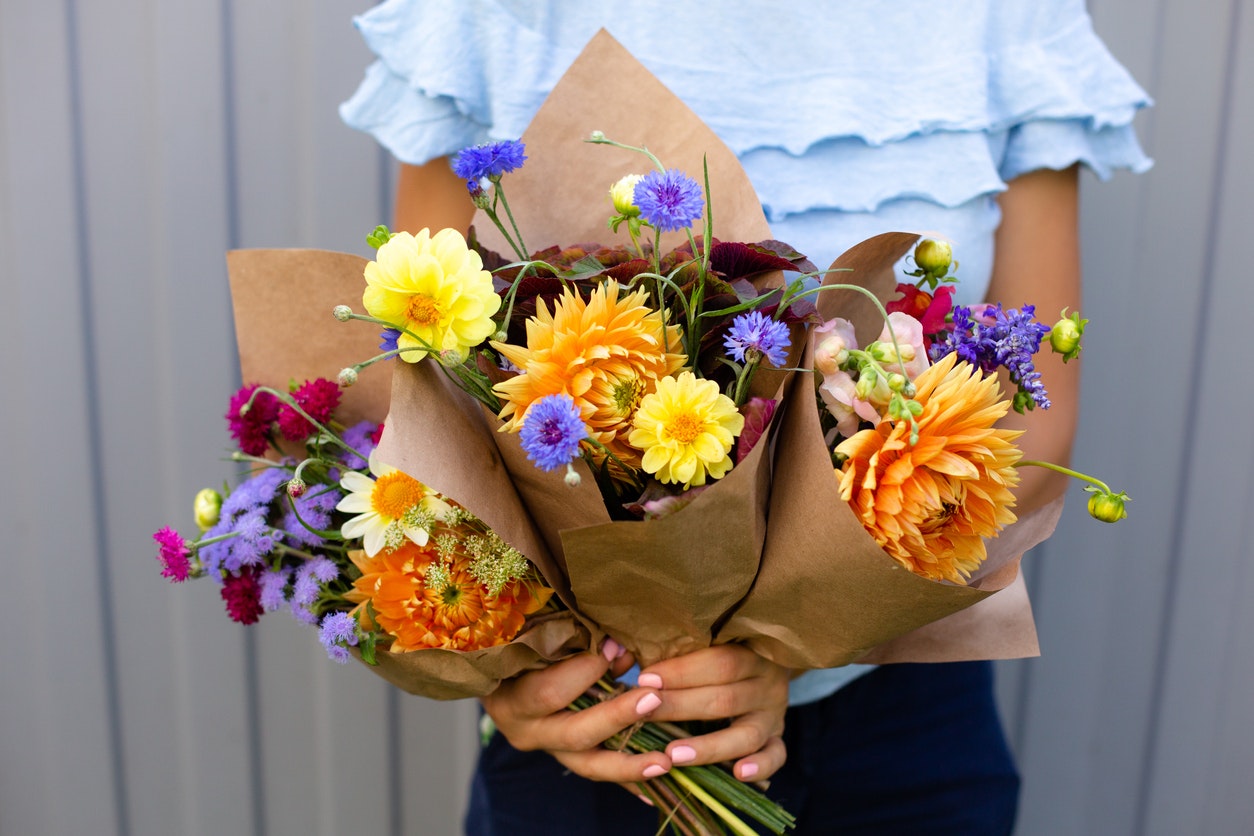 Studentpresent blommor