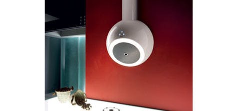 Futuristiske kjøkkenvifte i hvitt glassfiber