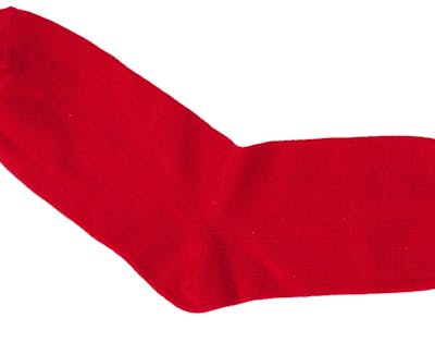 en rød sok