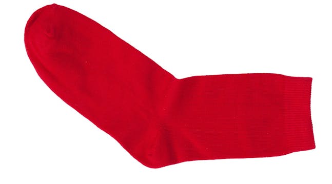 en rød sok