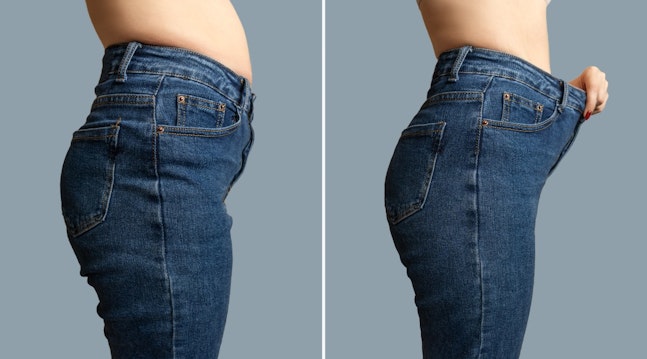Før og efter billede - slankekur