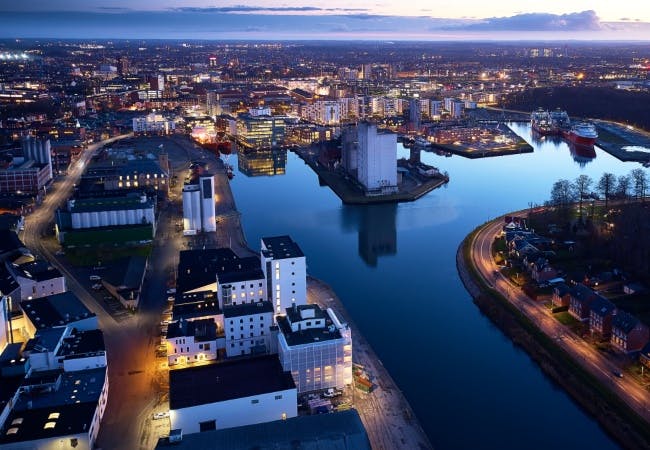 Odense - danmarks 3. største by set fra luften