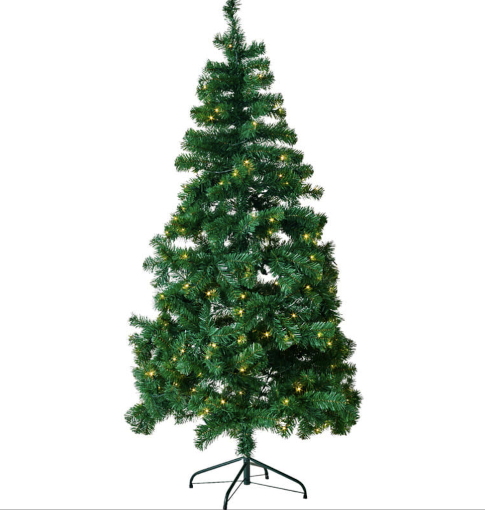 plastik juletræ med LED-lys